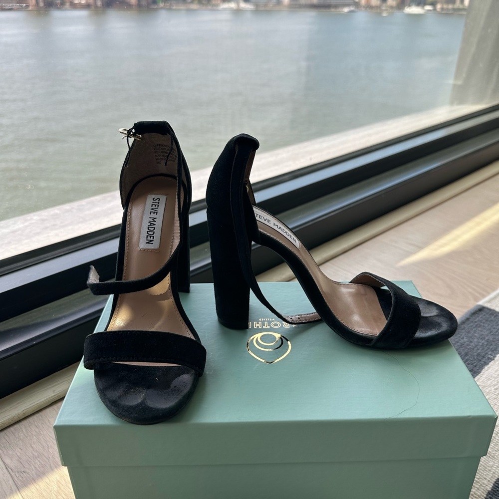Steve Madden Black Heels, size 6.5